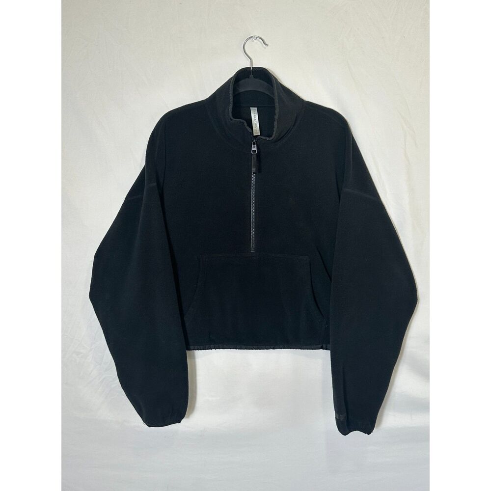 Fabletics No Chill Fleece 1/2 Zip Crop Jacket Size M Athletic